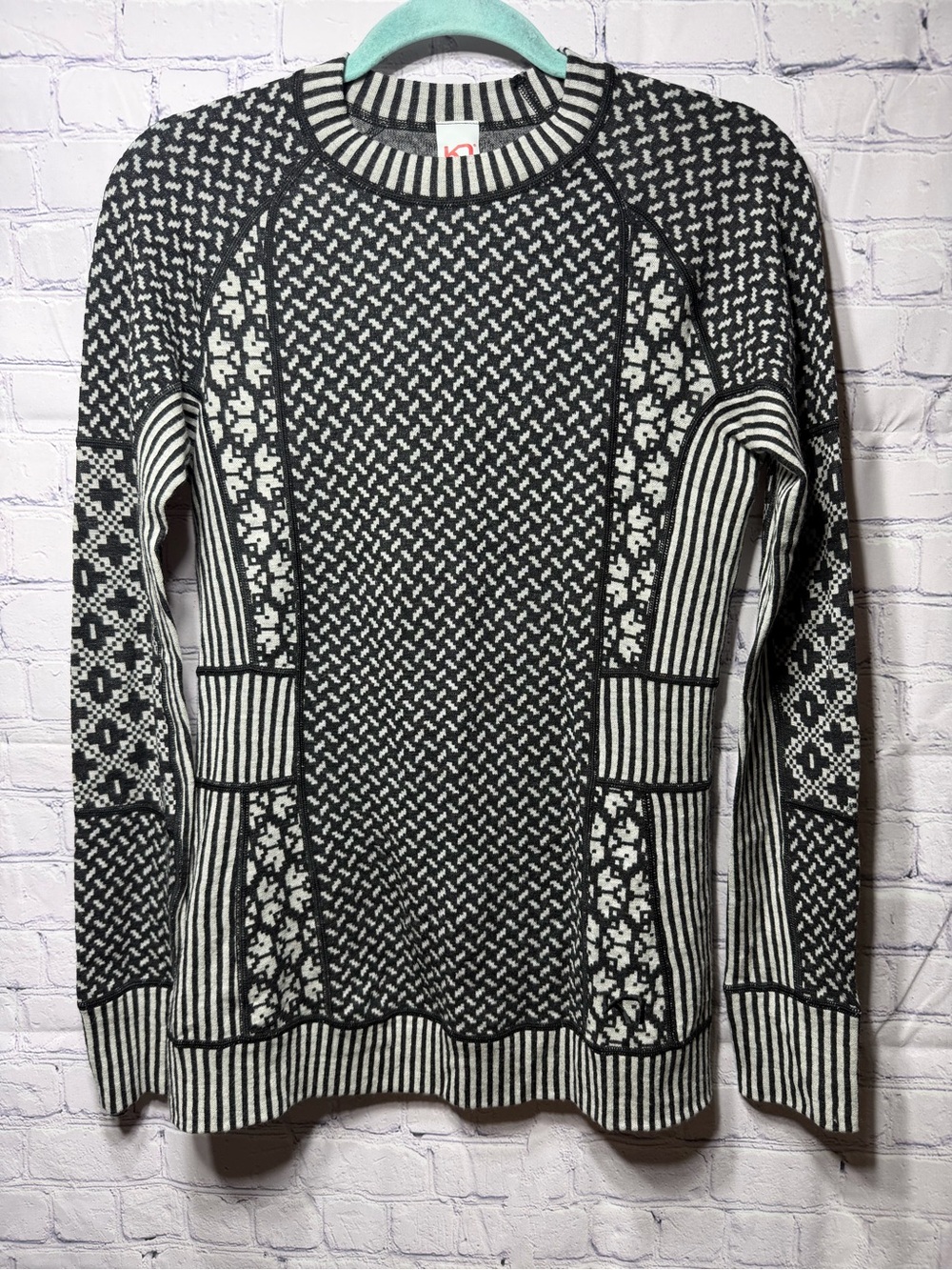Kari Traa Women Smekker long Sleeve Base Layer Black Gray Size L  Outdoor Casual
